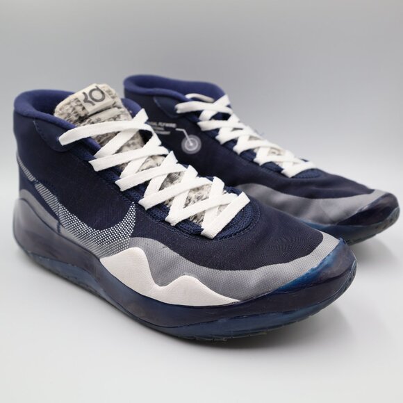 Nike KD 12th Edition 2019-2020 Kevin Wayne Durant Size 8.5 Navy Blue - Picture 2 of 9